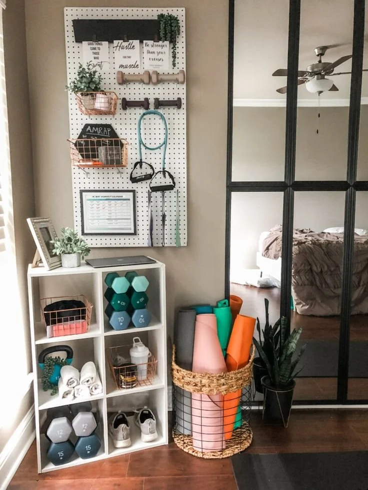 21 Brilliant At Home Gym Ideas for Small Spaces ASHLINA KAPOSTA